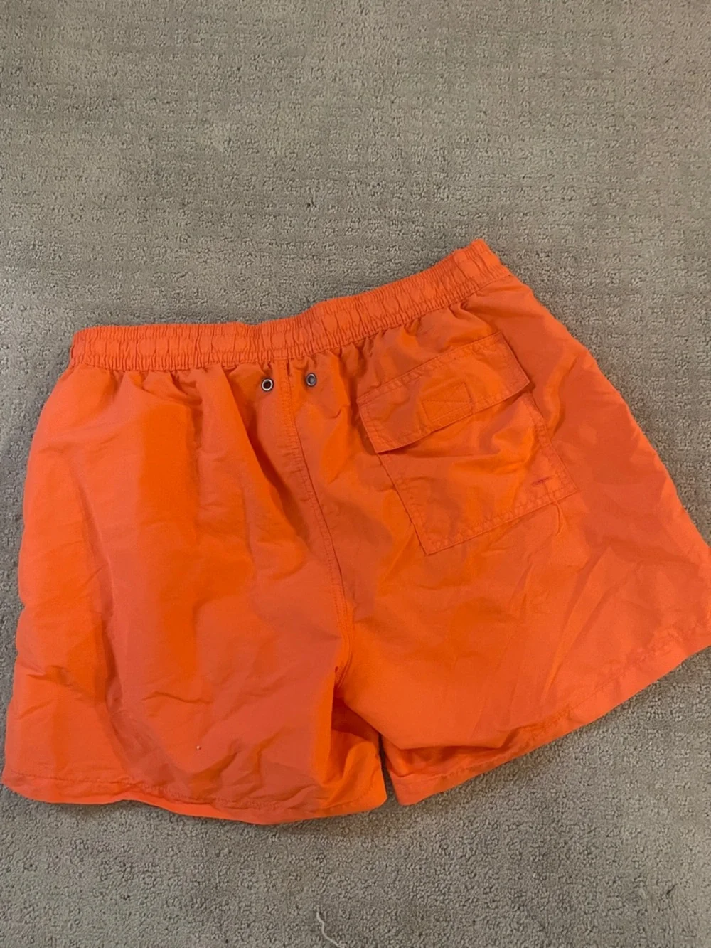 Ralph lauren men’s large Orange Swim Shorts Green liner elastic pockets
